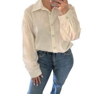 Women's Classic White Button-Up Shirt